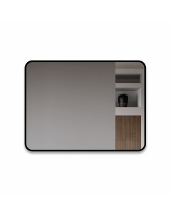 Зеркало фиг с шлиф кромкой и УФ печатью черный 800 600 мм Алмаз-люкс