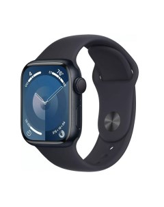 Умные часы Watch Series 9 45 мм алюминиевый корпус полуночный полуночный спортивный силиконовый реме Apple