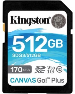 Карта памяти Canvas Go Plus SDXC 512GB Kingston