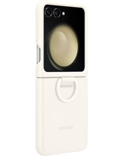 Чехол для телефона Silicone Case with Ring Z Flip5 кремовый Samsung