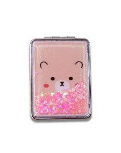 Зеркало складное Animal bear pink с увеличением Ilikegift