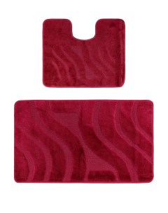 Набор ковриков для ванной комнаты MAXIMUS SYMPHONY 50X80 40X50-2577-BURGUNDY Maximus