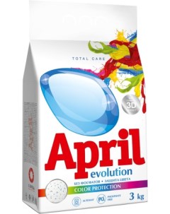 Стиральный порошок Evolution Color protection 3 кг April