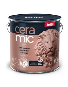 Краска CERAMIC для кухонь и ванных комнат белая 2 7 л Brite