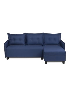 Угловой диван кровать Туули TUULI Nar Malmo 79 blue RU без ламинации с пуговицами Делком40