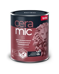 Краска CERAMIC для интенсивно используемых помещений белая 0 9 л Brite