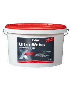 Краска силиконовая матовая Премиум Ultra Weiss Innensilikon 12 5л Pufas