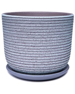 Горшок бетон. Лоза зелено-серый бук №2, 12,9х15,4х15,4 Композит