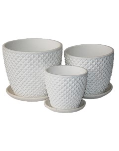 Горшок бетон. Грань белый бутон №1 Композит