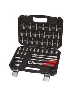 Набор трещотка 1/4" с набором бит и головок 43 шт. арт. 58843 Proline