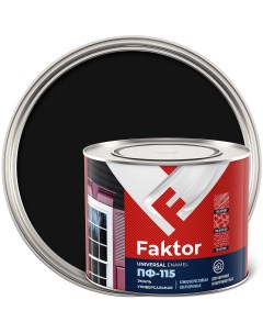 Эмаль ПФ 115 FAKTOR черная 1 9 кг Ярославские краски