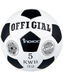 Мяч футбольный Official 1132 белый черный Indigo