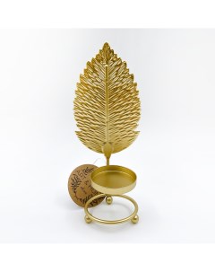 Подсвечник Golden Leaves 18 5х10х6 см металл арт 810 Art&home