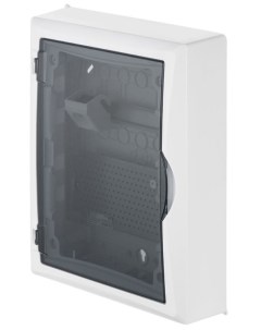 Щит навесной ECO BOX мультимед TS35 1x МП перф 118x270mm дымчатая пласт дверь белый RAL9003 434x354x Elektro-plast