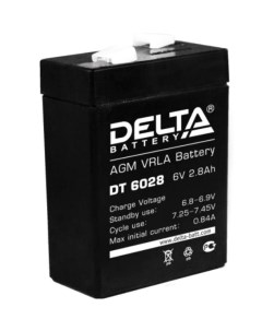 Аккумулятор для ИБП Delta DT 6028 6В 2 8 А ч Delta (аккумуляторы)