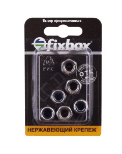Гайка нерж самоконтрящаяся DIN 985 М 8 6 шт Fixbox