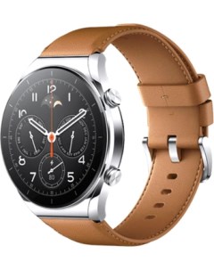 Умные часы Watch S1 серебристый коричневый международная версия Xiaomi