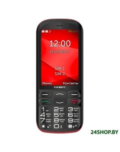 Мобильный телефон TM B409 черный красный Texet
