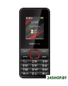 Мобильный телефон TM 207 черный красный Texet