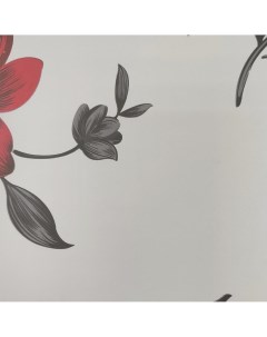 Пленка самоклеящаяся 8307 0 45 8м красно черные цветы на сером D&b