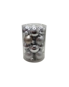 Набор шаров из стекла Basic Silver 3 5см 16шт арт ABR700510 No brand