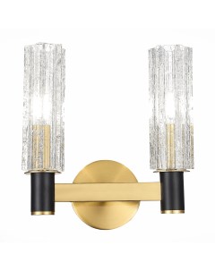 Светильник настенный (бра) SL1238.301.02 латунь/кракелированное стекло (2*40Вт, E14) St luce