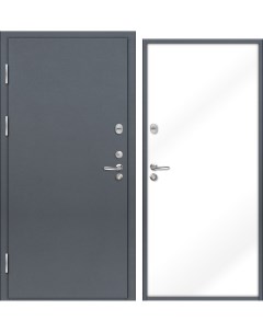 Входная дверь 70 глухая левая 2060 х 980мм RAL 7016 RAL 9003 муар Nord doors