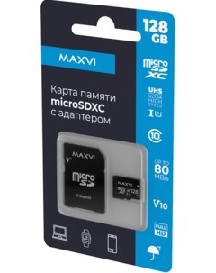 Карта памяти microSDHC 128GB Class 10 UHS I 1 MSD128GBC10V10 Maxvi