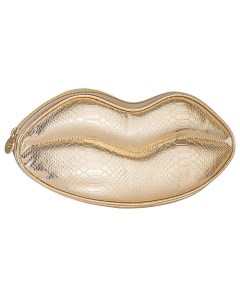 Косметичка золотистая в форме губ My Treasure Лэтуаль