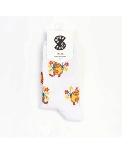 Носки Котик с цветами Super socks