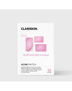 Surface Rectangles Антибактериальные патчи от воспалений на лице и теле 10 0 Clariskin