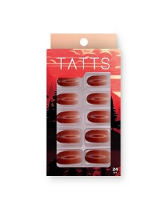 Накладные ногти 24 типсы клеевые стикеры набор для маникюра Tatts