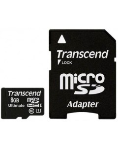 Карта памяти Ultimate microSDHC UHS I U1 Class 10 8GB TS8GUSDHC10U1 Transcend