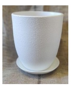 Кашпо с подставкой,арт.1120-п, 4,5л.,белый Керамдекор