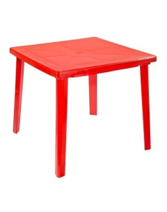 Стол пластиковый квадратный красный 800 800 710 No brand