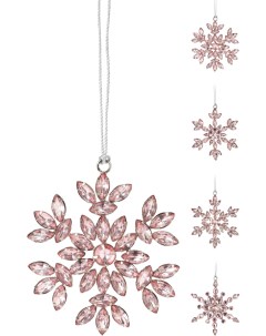 Украшение ёлочное Pink Snowflake 10см акрил арт A72100500 Koopman
