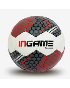 Мяч футбольный Training IFB 129 белый красный серый Ingame