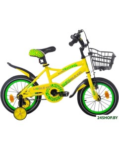 Детский велосипед Slender 14 желтый зеленый Mobile kid