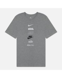 Мужская футболка Club Multi Logo цвет серый размер L Nike