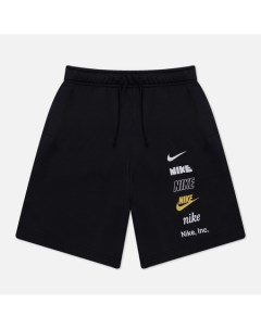 Мужские шорты Club Fleece Multi Logo цвет чёрный размер M Nike