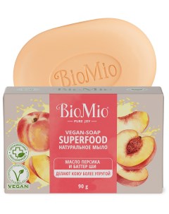 Мыло BIO SOAP С маслом Персика и баттером Ши 90 г Biomio