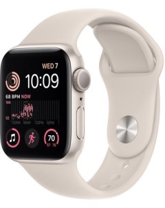 Умные часы Watch SE 2 40 мм алюминиевый корпус звездный свет звездный свет спортивный силиконовый ре Apple