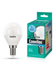 Лампа светодиодная G45 5Вт E14 4000K LED M 15058 Camelion