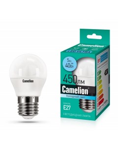 Лампа светодиодная G45 5Вт E27 4000K LED M 15060 Camelion