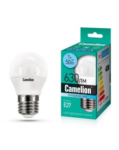 Лампа светодиодная G45 7Вт E27 4000K LED M 15064 Camelion