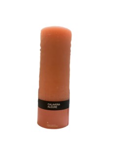 Свеча столбик 190 66 мм спелый персик Calavera alegre