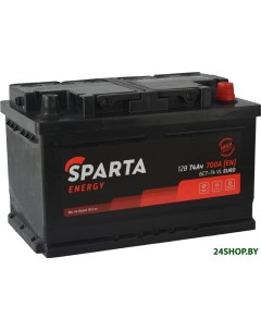Автомобильный аккумулятор Energy 6CT 74 VL Euro 74 А ч Sparta