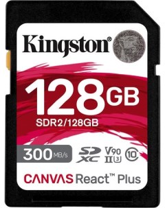 Карта памяти Canvas React Plus SDXC 128GB Kingston