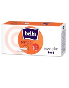 Тампоны без аппликатора Tampo Super plus 16 Bella