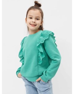 Джемпер для девочек в зеленом цвете с декоративными рюшами Mark formelle